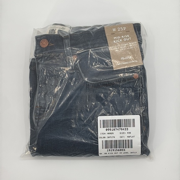 Madewell Petite Kick Out Crop Jeans in Lenoir Wash size  25P NWT NR929 - Picture 14 of 15